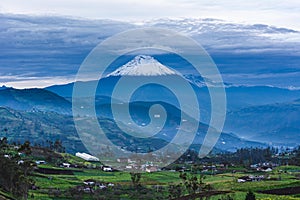 Tungurahua volcano located in the Andean zone of Ecuador