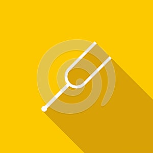 Tuning fork icon, flat style
