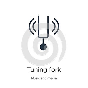 Tuning fork icon vector. Trendy flat tuning fork icon from music collection isolated on white background. Vector illustration can