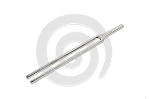 Tuning fork on white background
