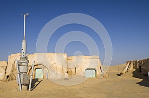 Tunisia - 09/12/2019 - old ruined decoration from the movie Star Wars