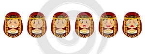 Tunisians Avatar with Various Expression