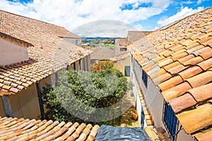Tunja roofs of colonial houses photo