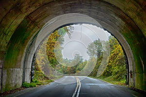 Tunnel on the Blue Ridge Parkway in North Carolina