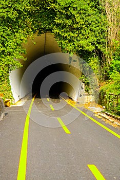 Tunnel on Ciclovia Alpe Adria Radweg bike lane