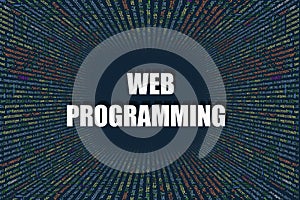 Tunnel from computer program code. Programmer Lines of code, Java Script, CSS, and HTML. hacking coding concept. Source code for