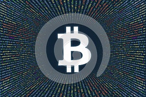 A tunnel from a computer program code. Programmer Strings of code, Javascript, CSS and PHP. Hacking coding concept. Source code