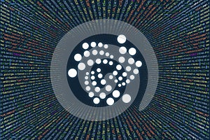 A tunnel from a computer program code. Programmer Strings of code, Javascript, CSS and PHP. Hacking coding concept. Source code