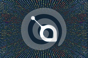A tunnel from a computer program code. Programmer Strings of code, Javascript, CSS and PHP. Hacking coding concept. Source code