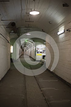 Tunnel in a concrete bunker