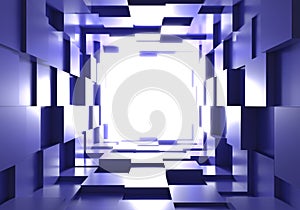 Tunnel cube box background light