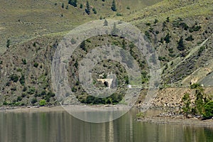 Tunnel entrance above Kamloops lkae photo