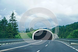 Tunnel on highway