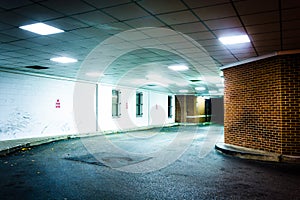 Tunnel at night in Hanover, Pennsylvania.