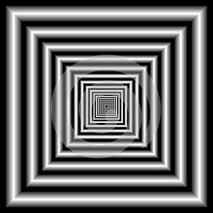 Tunnel. Optic illusion.