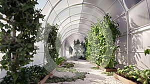 Tunnel Overgrown With the Plants