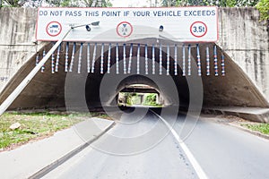 Tunnel Road Warnings Restrictions