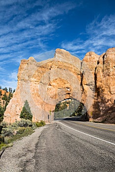 Tunnel in the rock