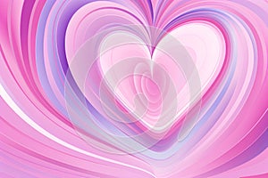 Tunnel romantic hearts in pink colors. Hypnotic heart shaped tunnel. Retro psychedelic background