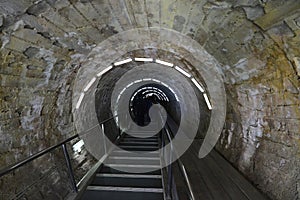 Tunnel to the salt Mine Salina Turda in Romania.