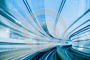 Tunnel in tokyo blurred as idea of high speed