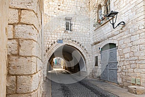 Tunnel  under a residential building on Star Street in Bethlehem in Bethlehem in the Palestinian Authority, Israel