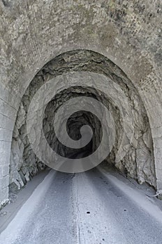 Tunnel used by the quarrymen of marble