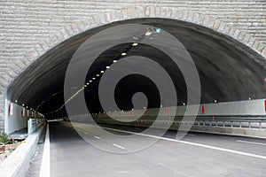 Tunnel for vehicular transport. photo