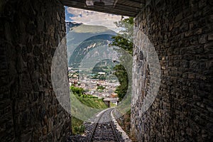 Tunnels and railways. Light on the end of the tunnel