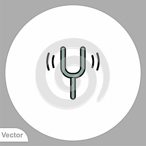 Tunning fork vector icon sign symbol