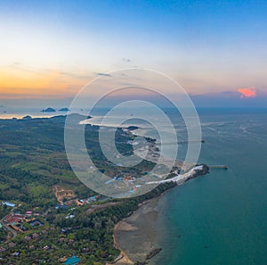 Tup Kaek beach close to Kwang beach and Ngon Nak mountain