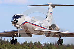 Tupolev Tu-134A-3 RA-65689 of Russian Air Force landing at Chkalovsky.