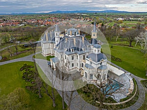 Tura, Hungary - The neorenaissance style Schossberger Castle photo