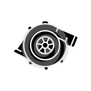 turbine black line icon. Vector isolated element