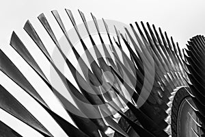 Turbine blades closeup