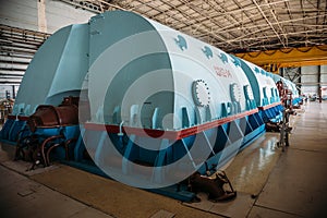 Turbine generator at the machinery room of Nuclear Power Plant