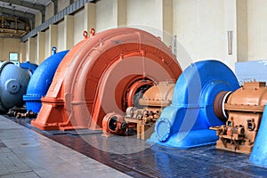 Turbine, generator and pump set in a historic pumped storage plant