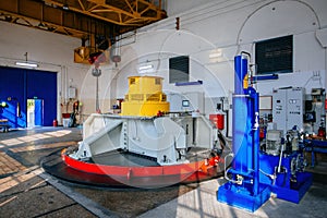 Turbine generators in hydroelectric power plant