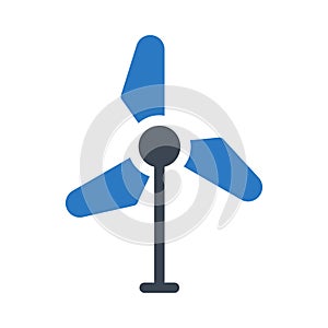 Turbine glyph color vector icon