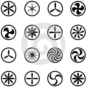 Turbine icon set