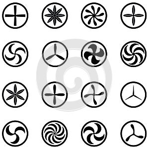 Turbine icon set