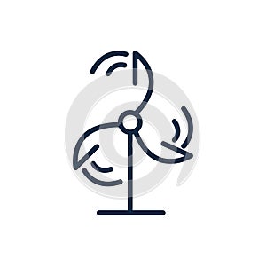 Turbine wind energy generator ecology environment icon linear