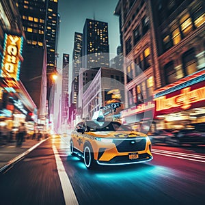 Turbo charged retro New York taxi