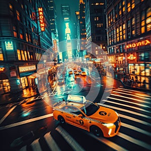 Turbo charged retro New York taxi