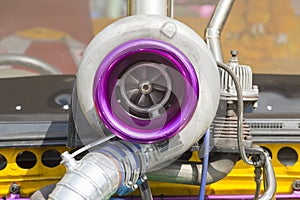 Turbo charger on race car