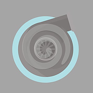 turbo charger. Vector illustration decorative design photo