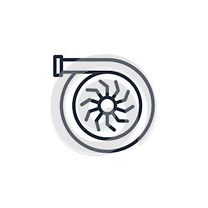 turbo engine vector icon. turbo engine editable stroke. turbo engine linear symbol for use on web and mobile apps, logo, print