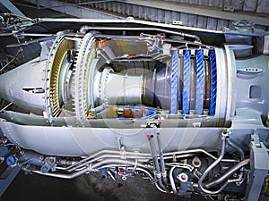 Turbo jet engine cross cut