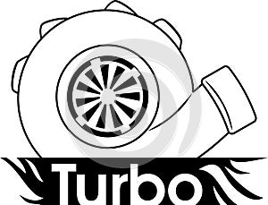 Turbo. Stylish design for t-shirt