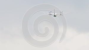 Turboprop aircraft takes off